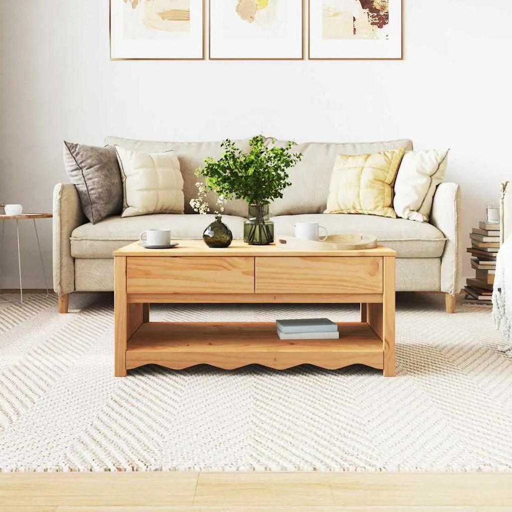 vidaXL Τραπεζάκι σαλονιού with Drawer Drammen Δρυς 99 x 55 x 45 εκ.