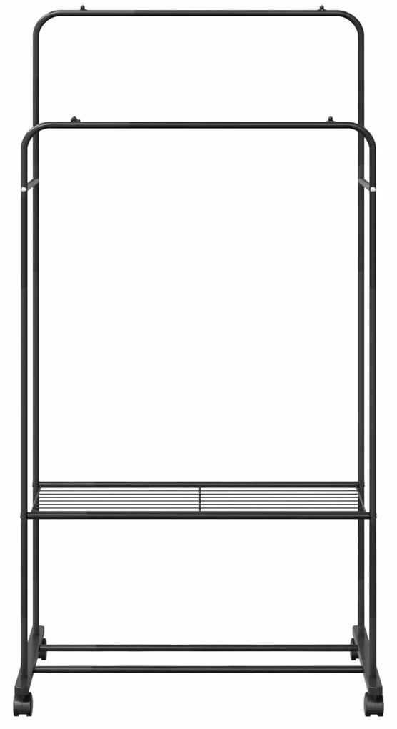 vidaXL Ράφι Ρούχων Μονόχρωμο Μαύρο