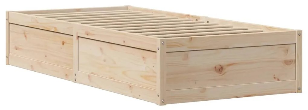 vidaXL Σκελετός Κρεβατιού Χωρίς Στρώμα 90x190 εκ Μασίφ Ξύλο Πεύκου