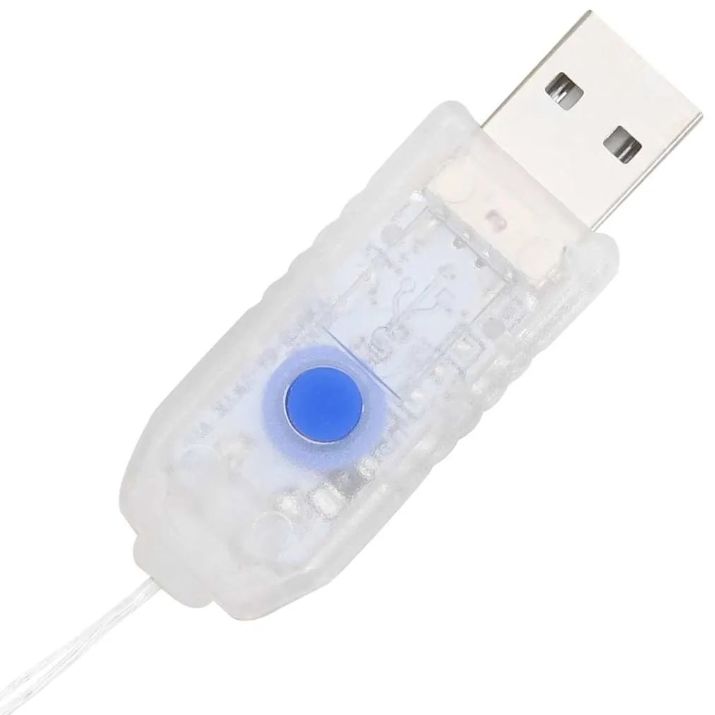 vidaXL Στεφάνι με 150 LED Θερμό λευκό 120 cm PET