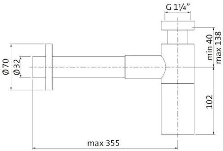 Σιφώνι νιπτήρος Herzbach LIVING iX-Mauro