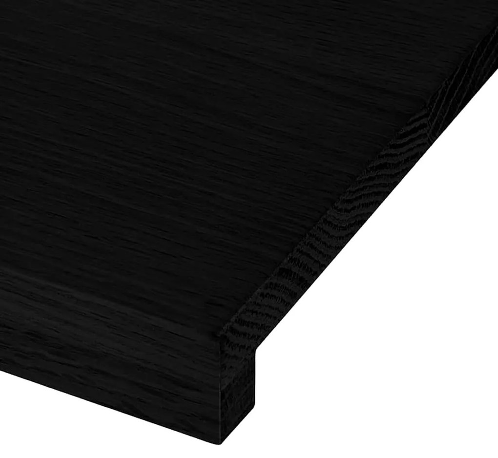 Πατάκια Σκάλας 8 τεμ. Σκούρο Καφέ 80x25x2 cm Ξύλο Δρυός - Καφέ