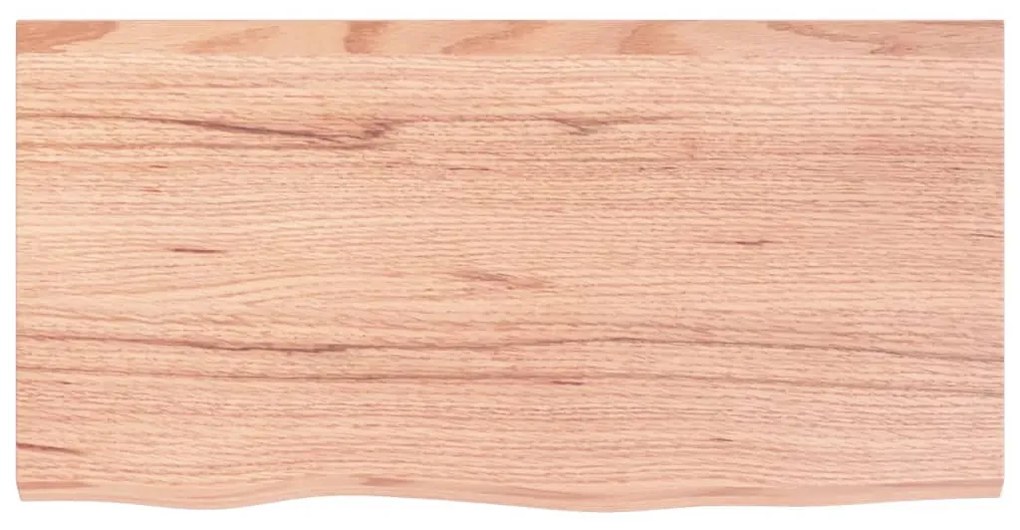 vidaXL Επιφ Τραπεζιού Αν Καφέ 80x40x(2-6)εκ. Επεξ. Μασίφ Ξύλο Δρυός