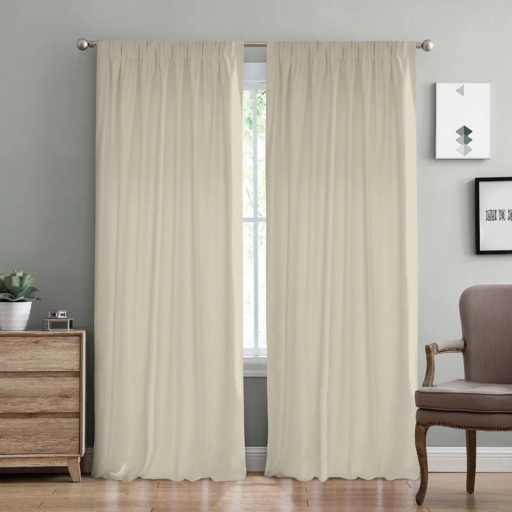 LINO ΚΟΥΡΤΙΝΑ SAMOS ΜΕ ΤΡΕΣΑ C91034 BEIGE 150Χ275