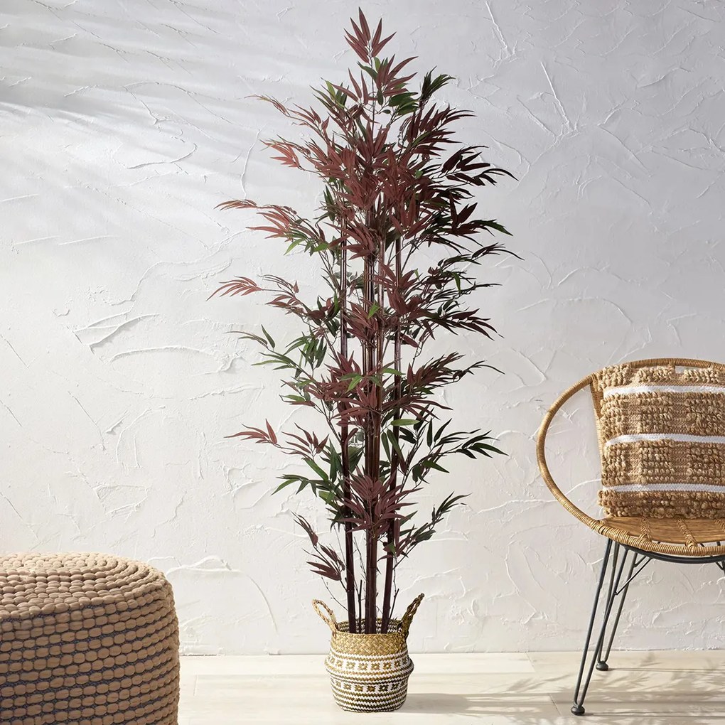 GloboStar® Artificial Garden BLOODLEAF BAMBOO 20039 Τεχνητό Διακοσμητικό Φυτό Αιματόφυλλο Μπαμπού Υ170cm