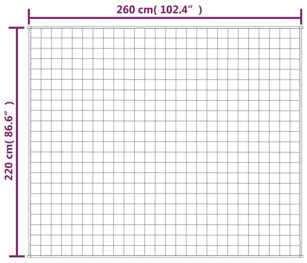 Κουβέρτα Βαρύτητας Ανοιχτό Κρεμ 220 x 260 εκ. 15 κ. Υφασμάτινη - Κρεμ