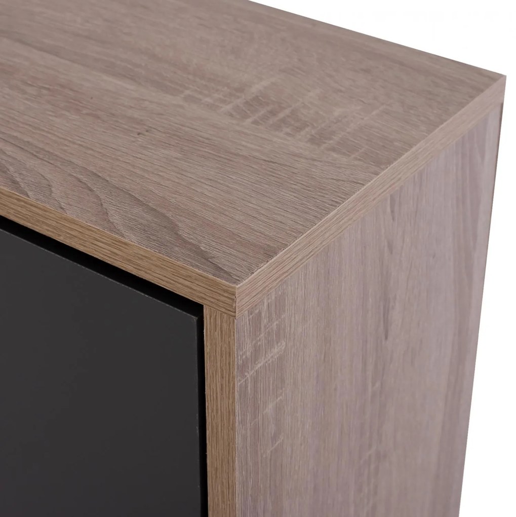 Παπουτσοθήκη Ξύλινη DAVINA C22221.04 με 3 πόρτες Sonama - Γκρί 62x24x110Υεκ. 62x24x110 εκ.