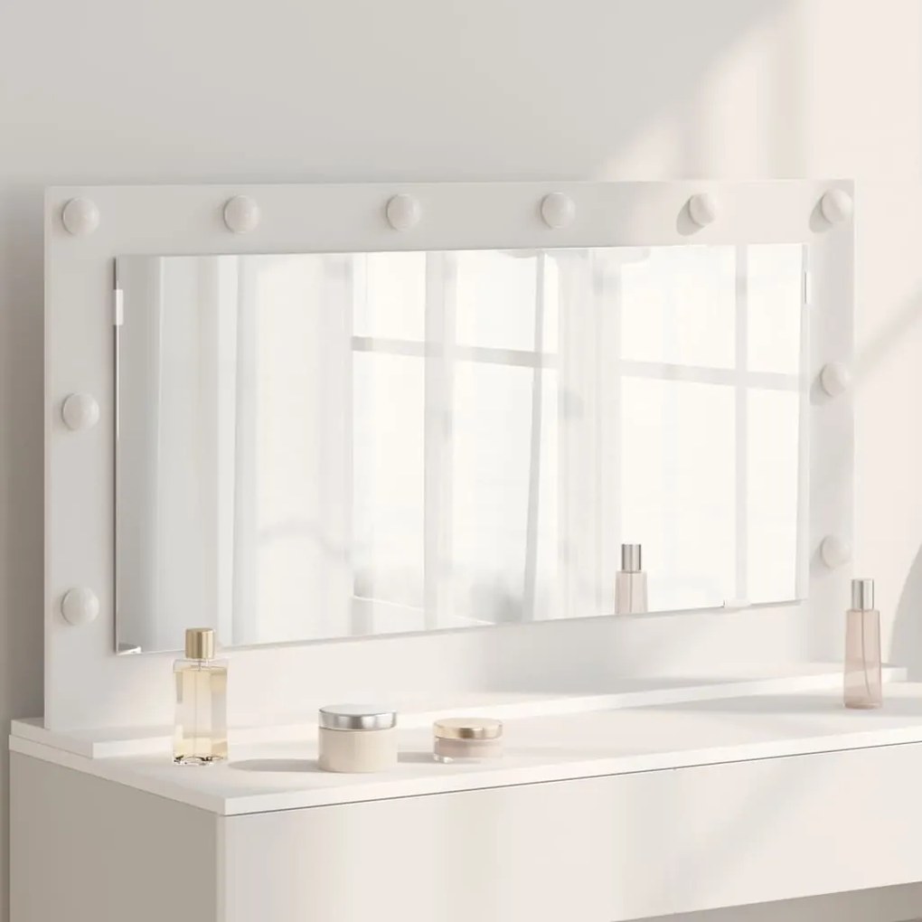 vidaXL καθρέφτης Vanity με LED Φώτα Λευκό 100x55x18 εκ.