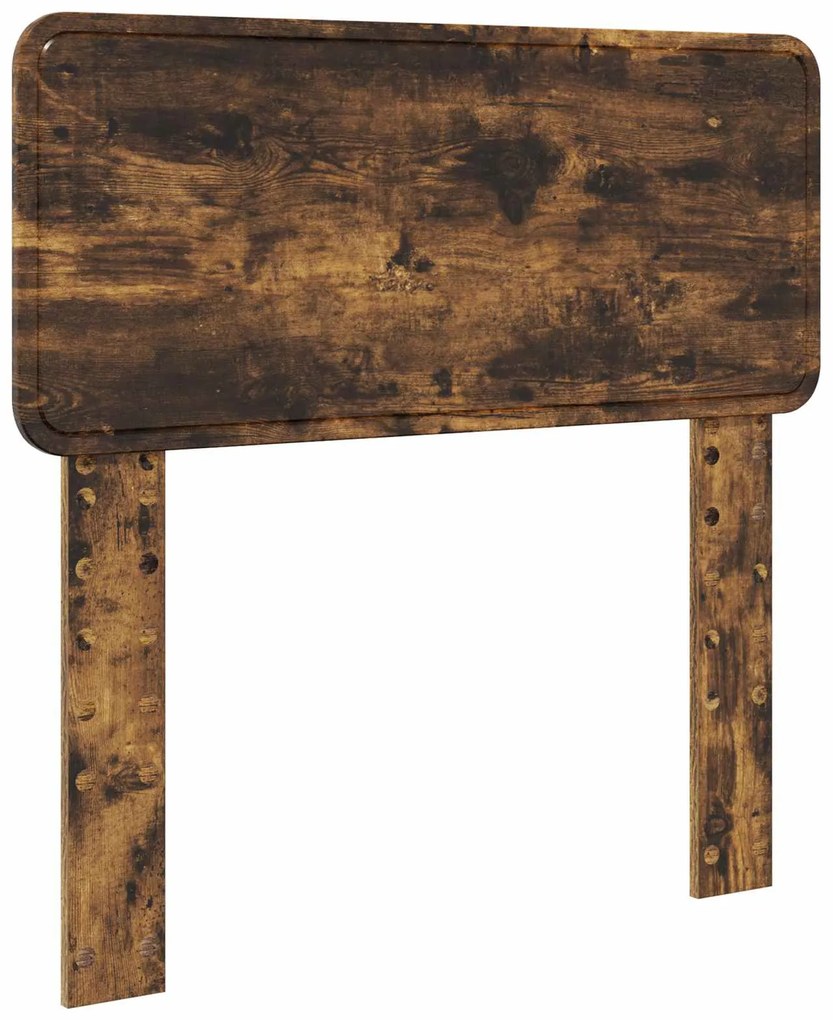 vidaXL Σκελετός Κρεβατιού Καπνιστό Δρύς 100 x 200 cm Μηχανήματος Ξύλο