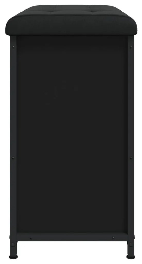 Παπουτσοθήκη με Ανακλινόμενο Συρτάρι Μαύρη 62 x 32 x 56 εκ. - Μαύρο