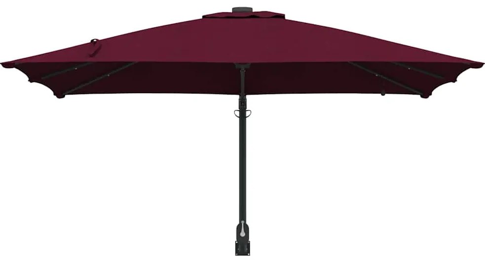 vidaXL Ομπρέλα Κήπου Μπορντό 248.5 x 247.5 x 160 εκ. ύφασμα