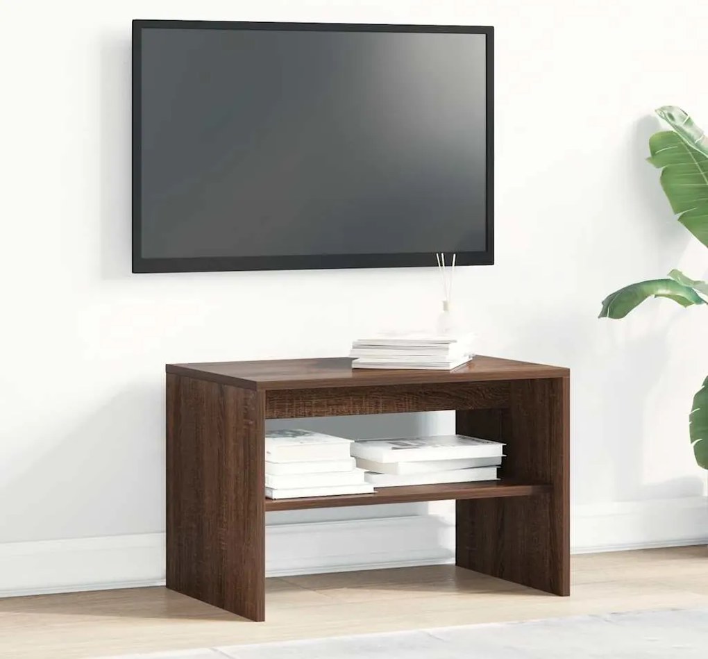 Ντουλάπι τηλεόρασης καφέ δρυς 60x40x40 cm Ξύλινη κατασκευή - Καφέ
