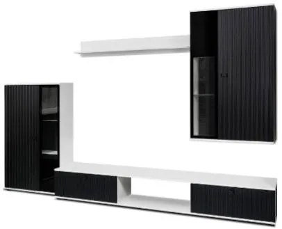 Σύνθετο σαλονιού Picante II-Mavro-Lefko