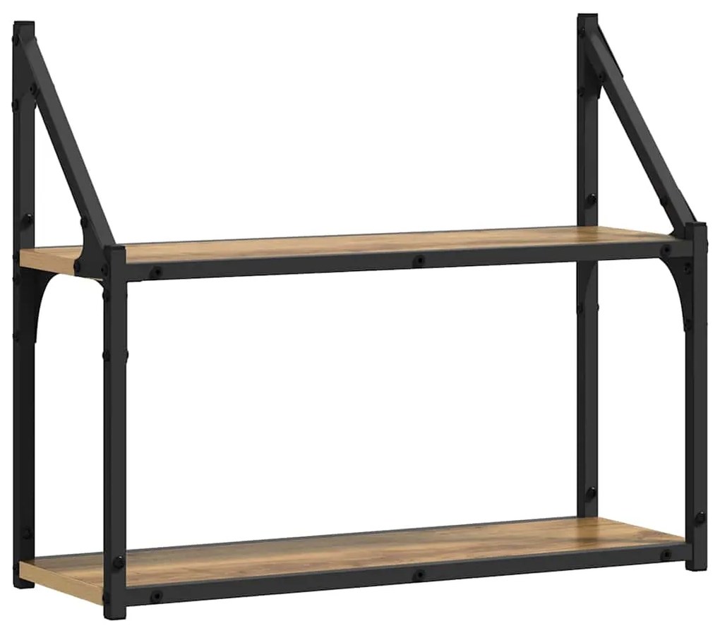 vidaXL Ράφι Τοίχου artisan δρυς 60 x 21 x 51 cm Επεξεργασμένο ξύλο