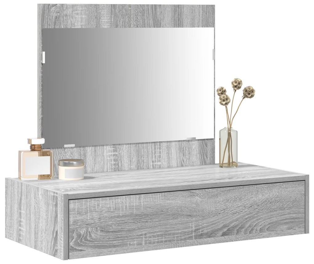 vidaXL Τοίχος με Είδη Περιποίησης Γκρι Sonoma 83x40x70 εκ