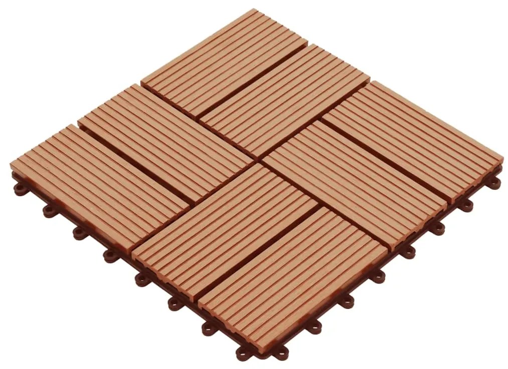 vidaXL Πλακάκια Deck 22 τεμ. Χρώμα Teak 30 x 30 εκ. 2 μ² από WPC