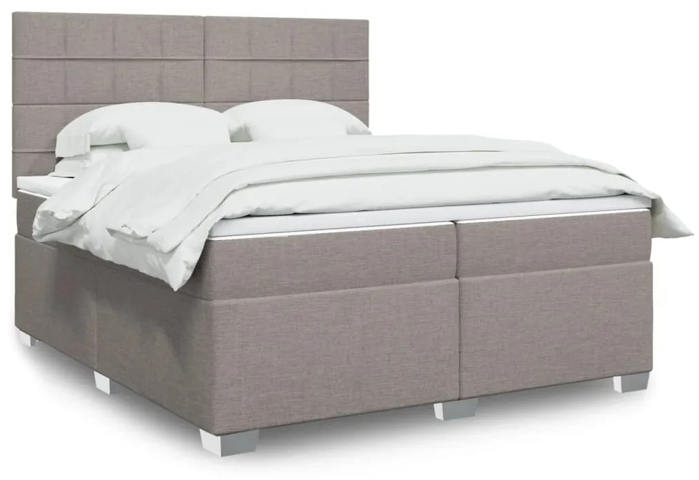 ΚΡΕΒΑΤΙ BOXSPRING ΜΕ ΣΤΡΩΜΑ TAUPE 200X200 ΕΚ. ΥΦΑΣΜΑΤΙΝΟ 3292899