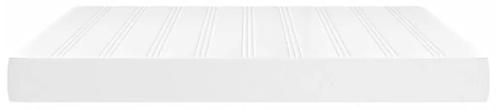 Στρώμα με Pocket Springs Λευκό 160x200x20 εκ. Συνθετικό Δέρμα - Λευκό