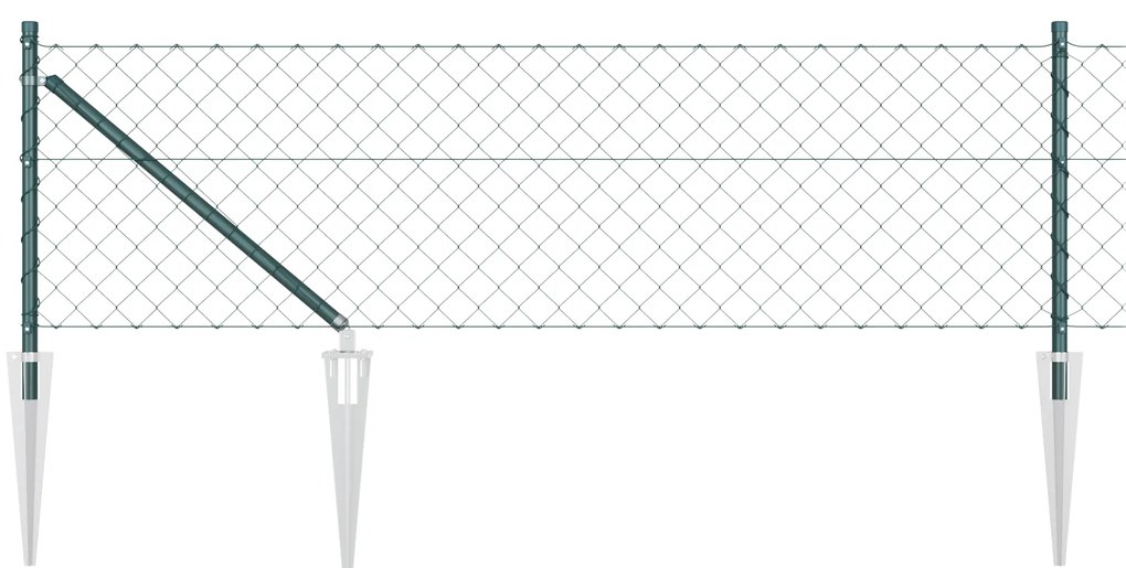 vidaXL Συρματόσχοινο Φράχτη με 7 Σ spikes 0.8x10m, Γαλβανισμένος Χάλυβας
