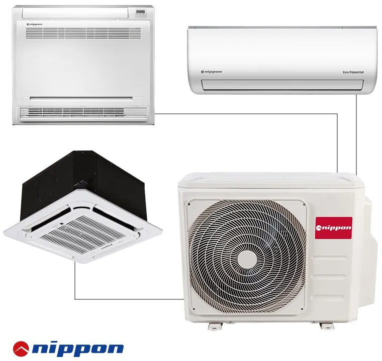 Εξωτερική μονάδα Nippon N30E-21HFN8-Q, 21000 BTU, 44 m2, A++/A+, R-32, Λευκό