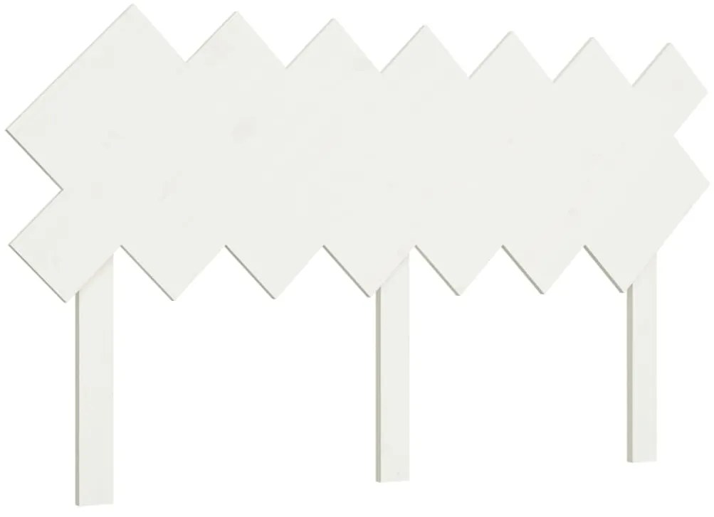 vidaXL Κεφαλάρι Κρεβατιού Λευκό 151,5x3x81 εκ. Μασίφ Ξύλο Πεύκου