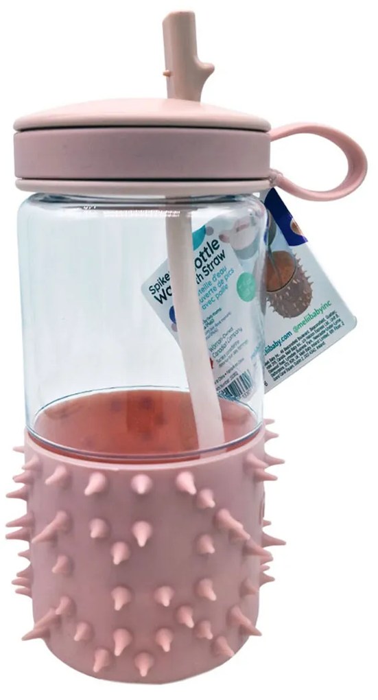Παγούρι 503ml Με Καλαμάκι Melii Spikey L.Pink MEL13301