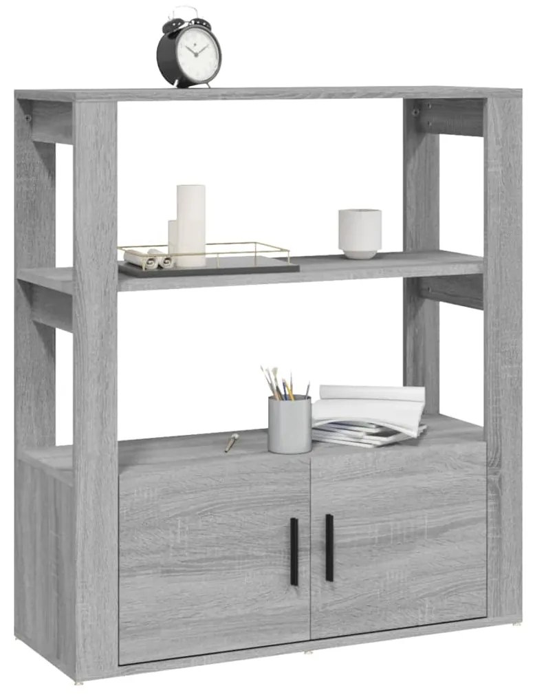 vidaXL Ντουλάπι Γκρι Sonoma 80x30x90 εκ. από Επεξεργασμένο Ξύλο