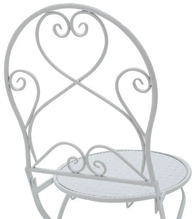 Τραπεζαρία Walen pakoworld σετ 3τεμ μέταλλο λευκό