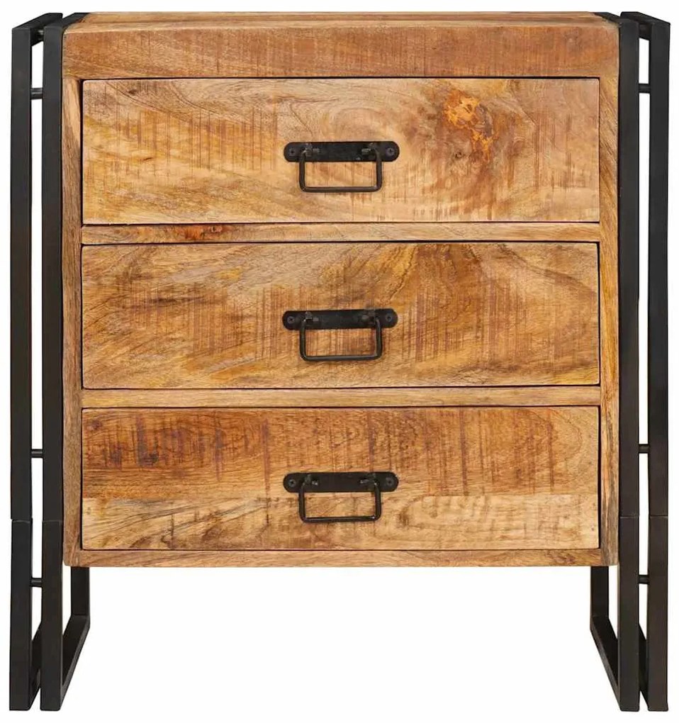 vidaXL Πλαϊνό γραφείο Καφέ 66 x 33 x 70 εκ. Στερεό ξύλο μάνγκο