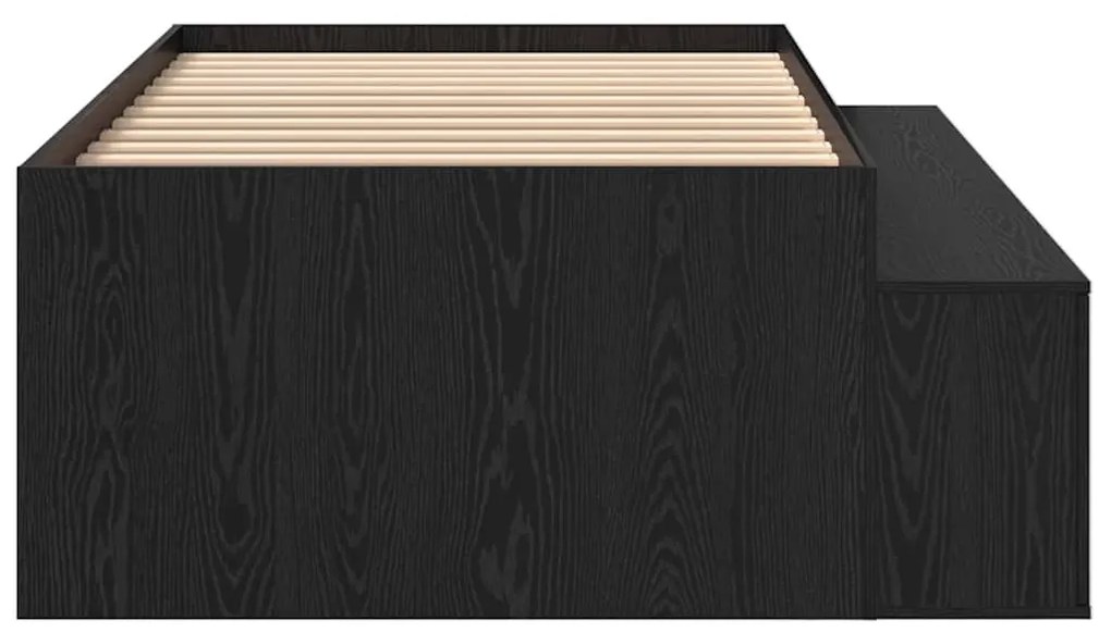 vidaXL Σκελετός Κρεβατιού Μαύρη Οξυά 90 x 200 cm Επεξεργασμένο ξύλο