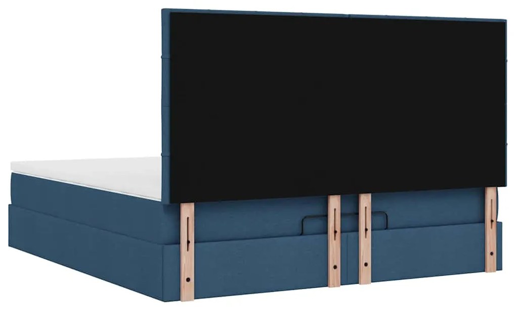 Οθωμανικό κρεβάτι με στρώμα μπλε 180x200cm ύφασμα 3313181