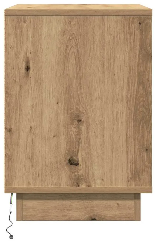 vidaXL Κομοδίνο με συρτάρι με 2 pcs artisan δρυς 50 x 34.5 x 50 εκ.