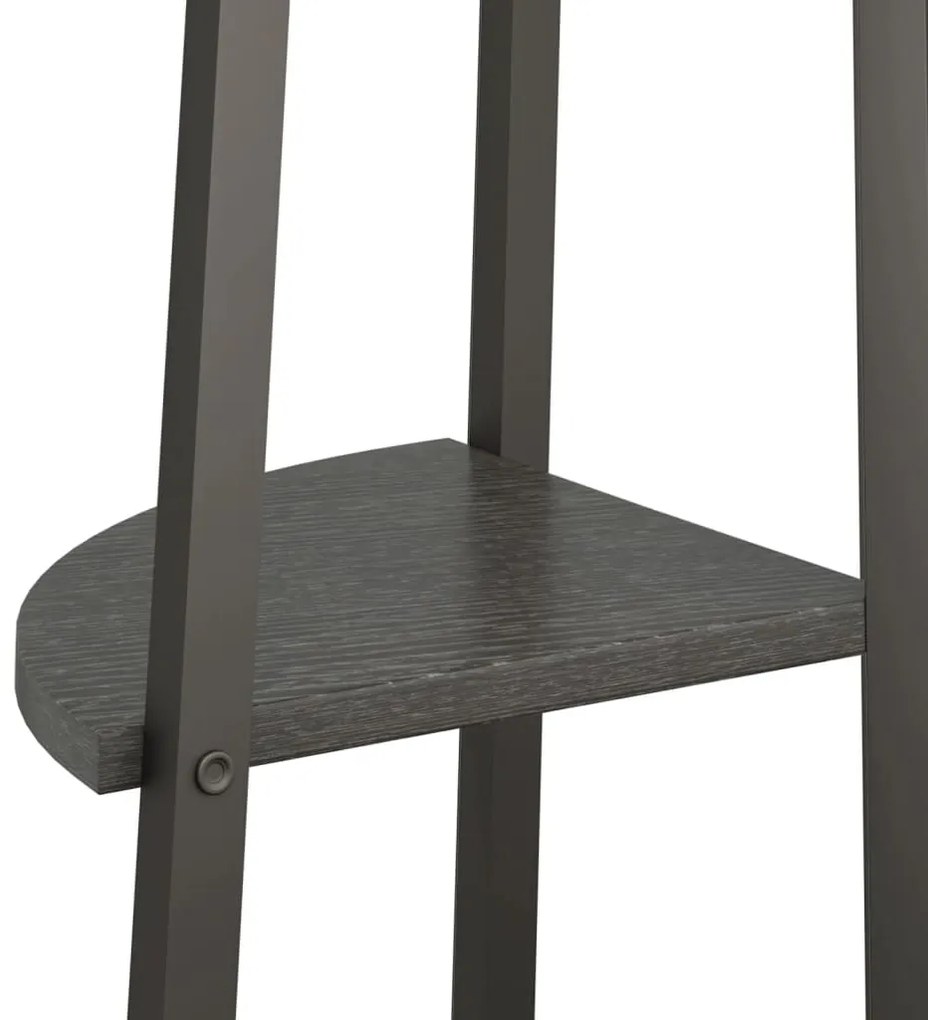 vidaXL Ραφιέρα Γωνιακή 3 Επίπεδων Μαύρο 45,5x31,5x120 εκ.