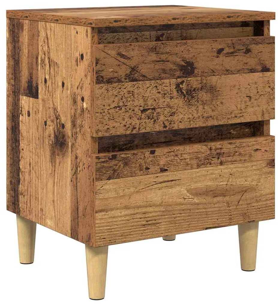 vidaXL Ντουλάπι κρεβατιού με συρτάρι Παλιό Ξύλο 40 x 35 x 50 εκ.