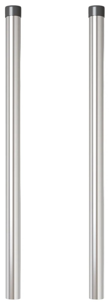 vidaXL Πό posts φράχτη 2 pcs Ασημί 70 cm Γαλβανισμένος χάλυβας
