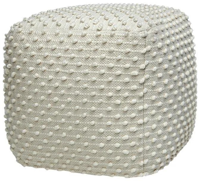 Πούφ Σκαμπό FL481 Fylliana Τετράγωνο Ivory 45x45x45εκ. 45x45x45 εκ.