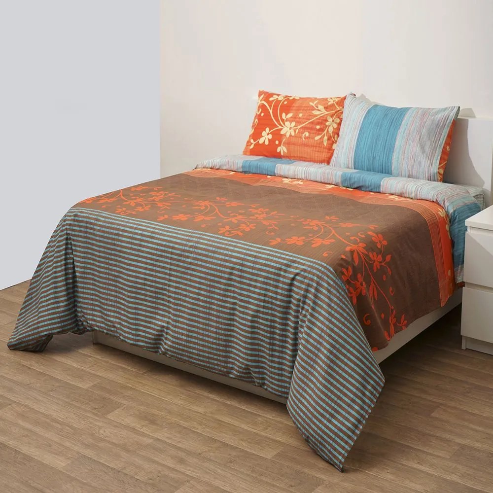 Σεντόνια Με Λάστιχο 828 (Σετ 3τμχ) Multi Viopros Μονό 100x225cm 100% Βαμβάκι