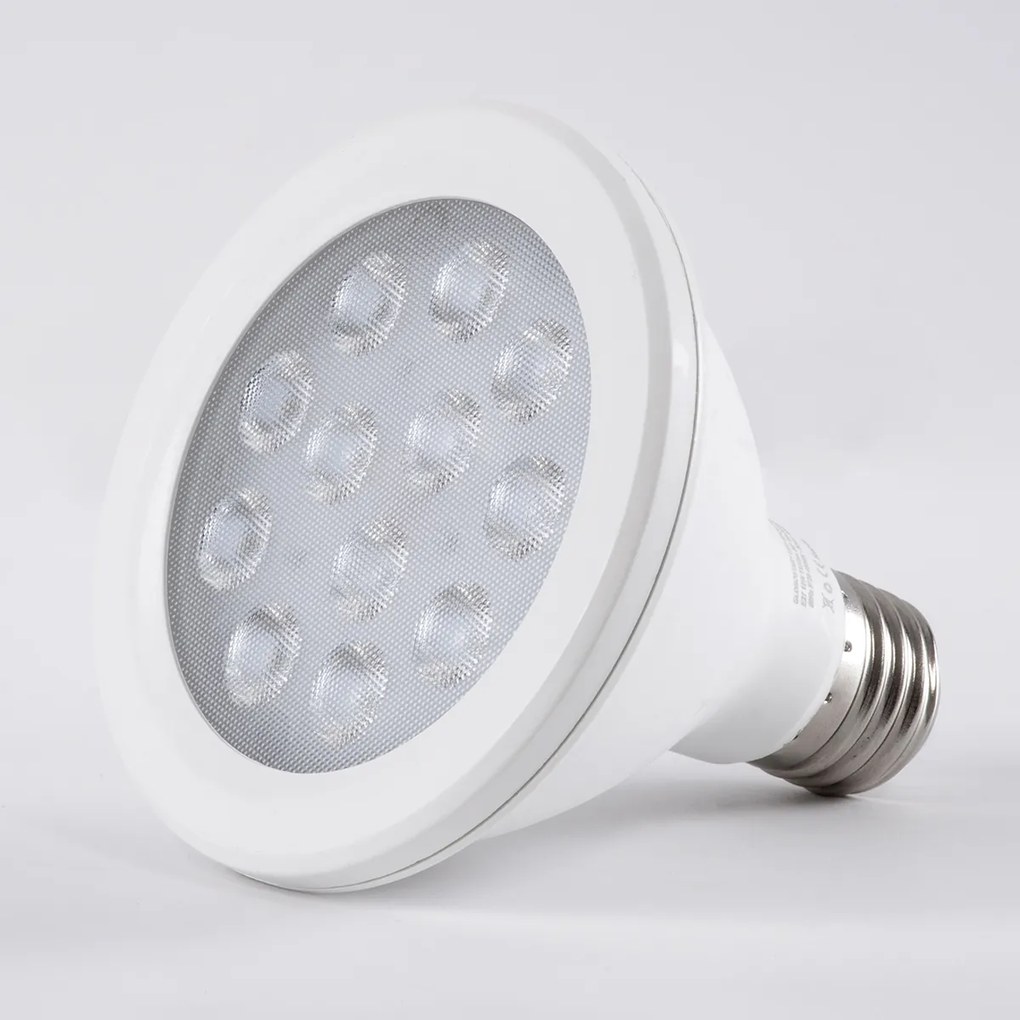 GloboStar 60085 Λάμπα LED E27 PAR30 Σποτ 12W 1164lm 36° AC 220-240V IP20 Φ9.5 x Υ9.5cm Φυσικό Λευκό 4500K - 3 Χρόνια Εγγύηση - 60085