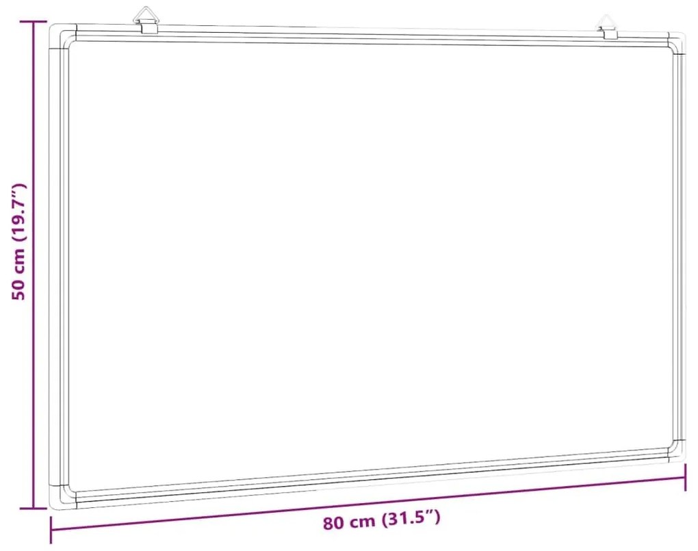 Πίνακας Μαρκαδόρου Μαγνητικός Λευκός 80x50x1,7 εκ. Αλουμινίου