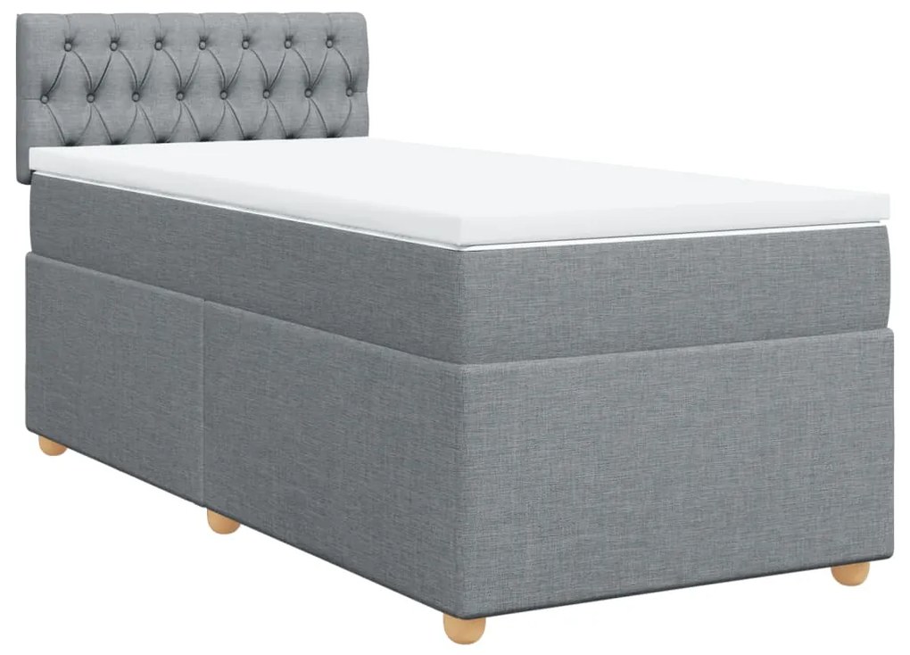 ΚΡΕΒΑΤΙ BOXSPRING ΜΕ ΣΤΡΩΜΑ ΑΝΟΙΧΤΟ ΓΚΡΙ 80X200 ΕΚ. ΥΦΑΣΜΑΤΙΝΟ 3286514