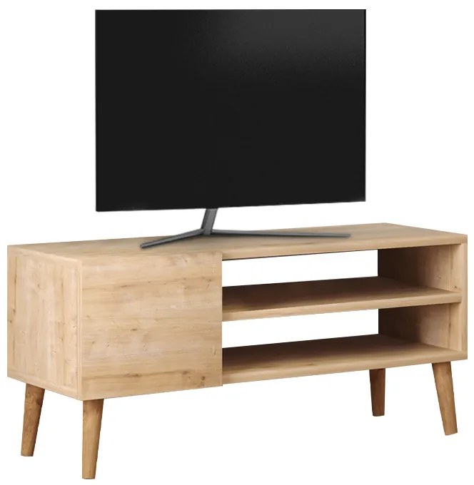 Έπιπλο τηλεόρασης Porto Megapap από μελαμίνη χρώμα oak 90x32x42εκ.