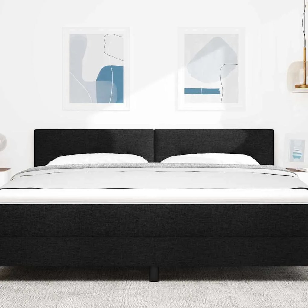 vidaXL Κεφαλάρι με κεφαλάρι Μαύρο 180 cm ύφασμα