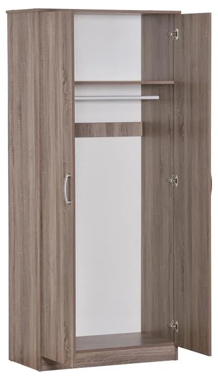 Ντουλάπα ρούχων δίφυλλη Zelia σε sonoma-oak απόχρωση 79x42x180εκ 79x42x180 εκ.