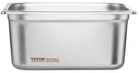 VEVOR 6 Pack 1/2 Size Hotel Pans Steam Table Pan Stainless Steel 6&quot; Deep