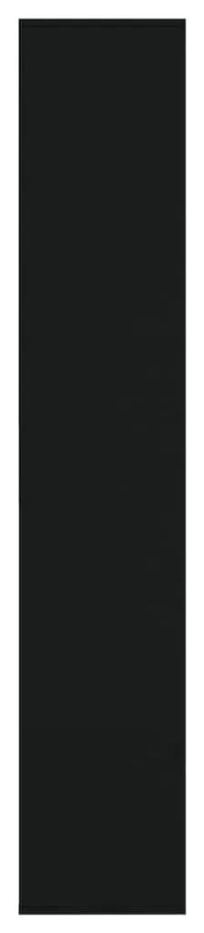 Παπουτσοθήκη Μαύρη 54 x 34 x 183 εκ. από Μοριοσανίδα - Μαύρο