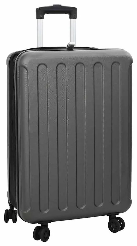 vidaXL Βαλίτσα με κλειδαριά Σκούρο γκρι 43 x 27 x 66 εκ. ΑΒΣ Πλαστικό