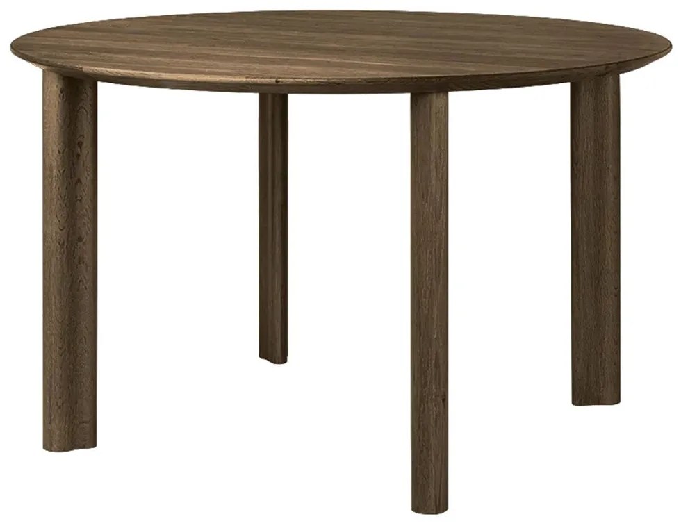 Τραπέζι Τραπεζαρίας Comfort Circle Smooth 5856C5856-2 Φ120x74,7cm Dark Oak Umage Steel,Wood,Mdf