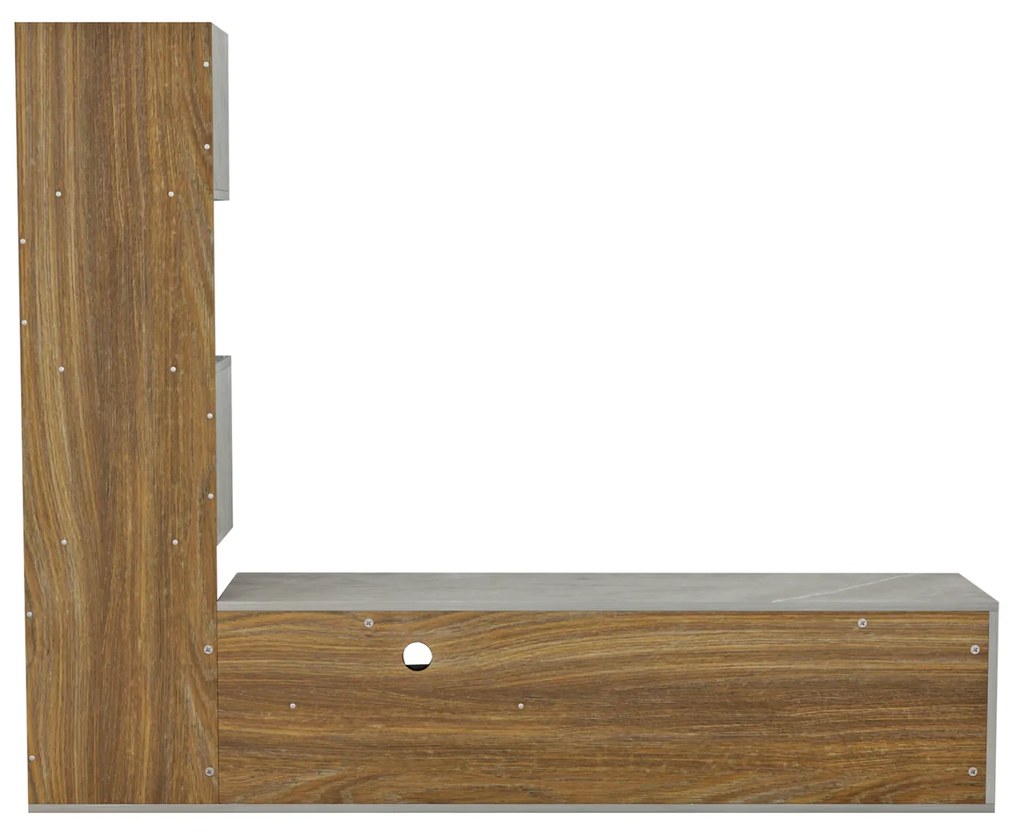 ΣΥΝΘΕΤΟ ΤΗΛΕΟΡΑΣΗΣ EDELIE HM8908.14 ΜΕΛΑΜΙΝΗ ΓΚΡΙ STONE TEXTURE-ΦΥΣΙΚΟ 150x29,5x120Υεκ. (1 Τεμμάχια)