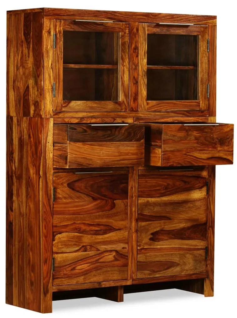 vidaXL Μπουφές Ψηλός 100 x 35 x 140 εκ. από Μασίφ Ξύλο Sheesham