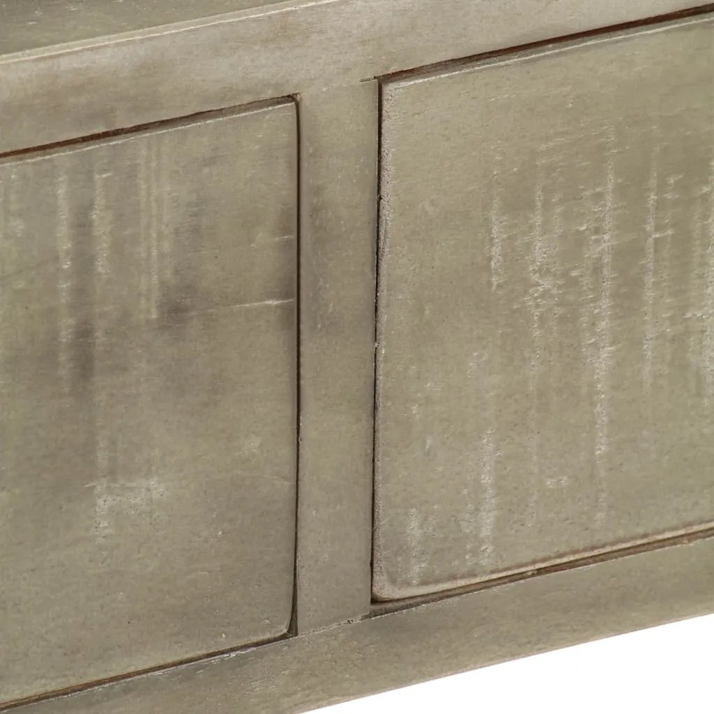 vidaXL Τραπέζι Κονσόλα Γκρι / Μπρονζέ 110x35x76 εκ. Μασίφ Ξύλο Μάνγκο